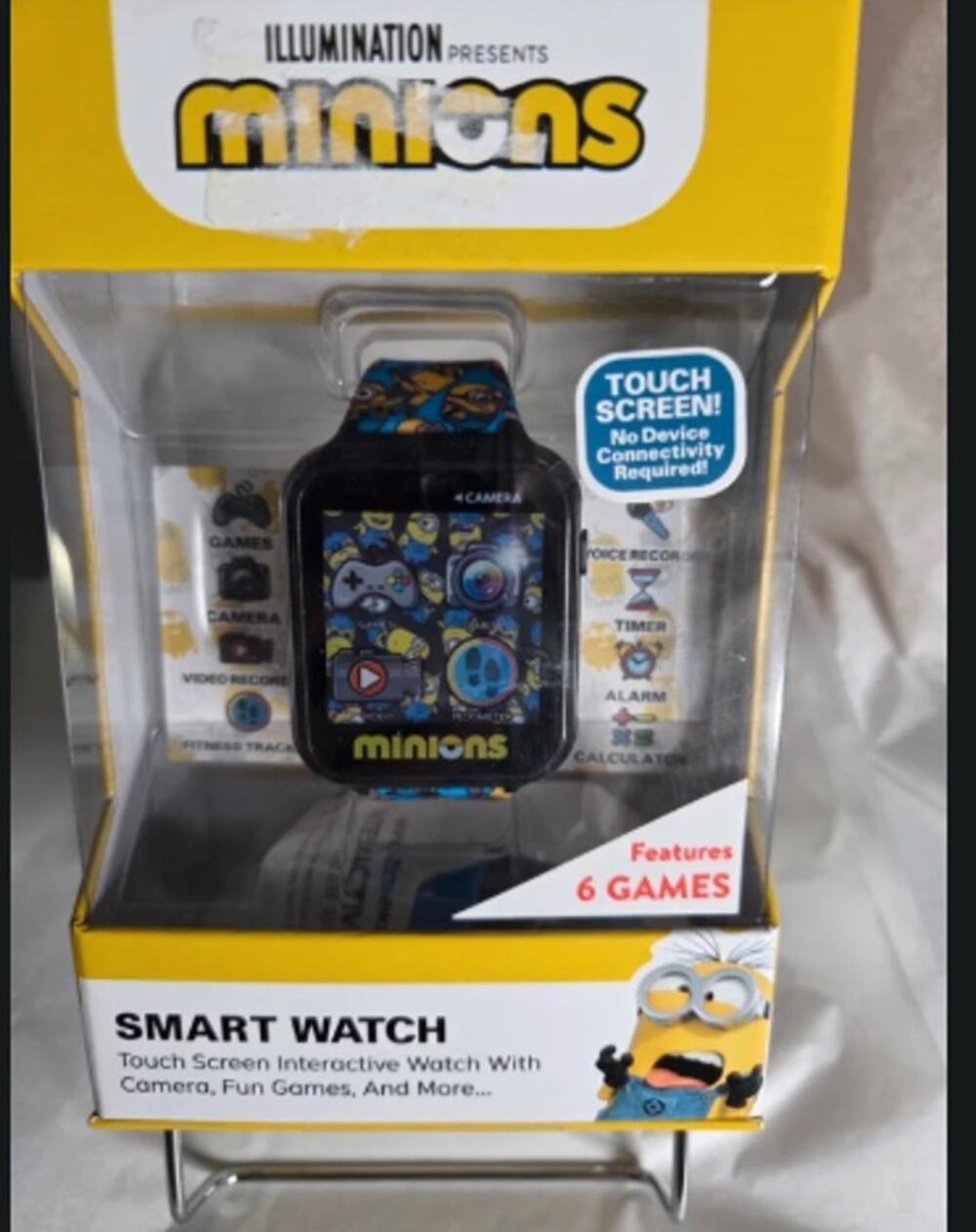 Minions Kids Smart Watch Digital Camera Games Alarm Calculator Rechargeable